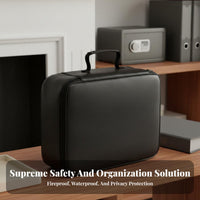 Fireproof Document Bag High Temperature Resistant Zippered Storage Case Large Capacity Portable Document for Trip Ers, Adults, Travel, Home, Car
