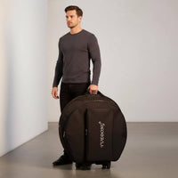 Wheeled 22 Inch Cymbal Bag Portable Rolling Cymbal Bag Easy to Storage Gear Music Gear Heavy-Duty for Drummers, Travel, Stage
