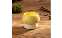 Ceramic Bird Feeding Bowl Dishwasher Mushrooms Bird Dish Glazed Ceramic Feeding Dish for Small Parrots