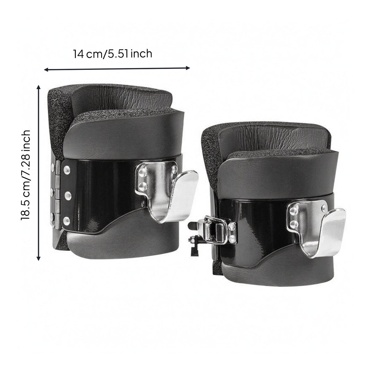 Inversion Boots  Metal Hook Inversion Cuffs Curved Padded Ankle Cuff
