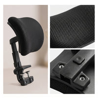 Adjustable Headrest with Clamp Ergonomic Chair Headrest Attachment Neck Support Attachment No-Drill Head Support Cushion Mesh