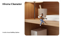 2 Pieces Guitarist and Explorer Figure Set Collectible Item Tiny People Figurines Hand Painted People Figures Realistic Features
