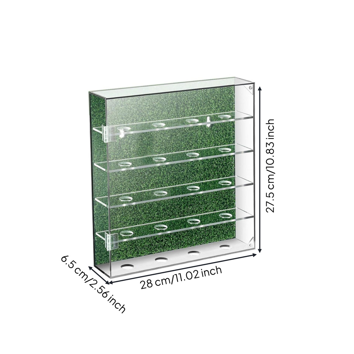 Ball Display Case 5-Tier Acrylic Display Case Clear Golf Ball Holder for Collectors, Sports Fans, Game Room, Clubhouse, Office