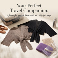 Women's Summer Sun Protection Shawl with Silver Thread Butterfly Sleeves