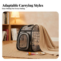 Opaque Design Soft-Sided feline Tote Lightweight and Portable Mesh Pet Tote two Carry choices creature tote Adjustable Shoulder Strap for journeyers, Small Dog Owners, Airline journey, veterinary clinic Visits, Car Rides, outsidedoor