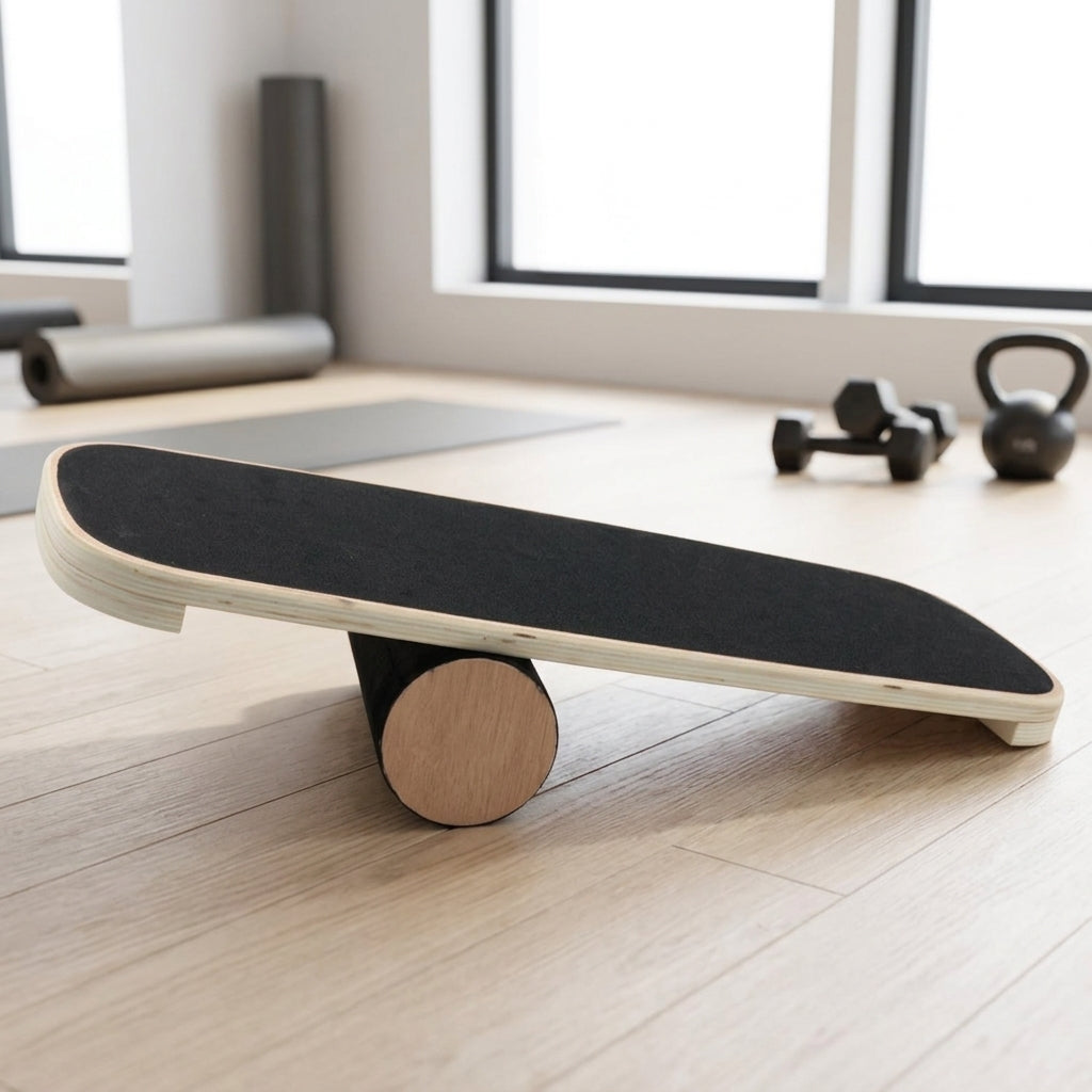 Balance Core Training, Indoor Exercise, For Adults, Fitness, Wooden, 73.5x28cm, Maple Wood, Roller Type, Rectangular