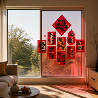 2026 Chinese New Year Window Clings for New Home Decoration - Static Decals for Glass Doors and Windows