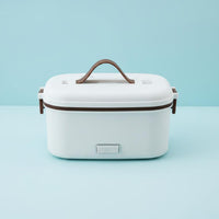 Dual Use Car Heated Lunch Box Easy to Carry Handle Stainless Steel Heating Lunch Box BPAsafe for Drivers, Commuters, Travel, Office