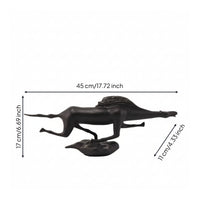 Horse Figurine Sleek Horse Sculpture Decorative Metal Ornament for Art Collectors, Entryway, Study, Bookshelf
