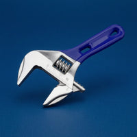 Industrial Grade Adjustable Wrench Long-Lasting Construction Large Opening Adjustable Wrench Comfortable Grip Wide Jaw Spanner Ergonomic Design for Plumbers, Professionals, DIY Enthusiasts, Tight Areas
