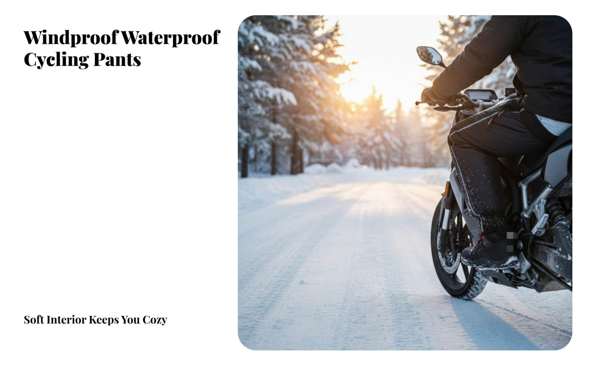 Waterproof Motorcycle Leg Warmers Easy On Off Zipper Motorcycle Leg Warmers Reflective Strips Fleece Lined Knee Guards for Children, Commuting, Skiing