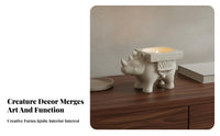 Animal Figurine Candle Holder Creative Design Animal Candle Holder Lifelike Figure Decorative Candlestick for Couples, Entrance Bedroom, Desktop