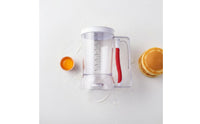 Large Capacity Pancake Batter Dispenser Thickened Material Pancake Batter Pourer Portion Control Handheld Dispensing Cup Wide Mouth Opening for Chefs, Bakers, Beginners, Restaurant, Bakery
