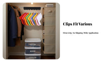 Closet Hat Hanger No Drill Sturdy Clips Versatile Storage for Home