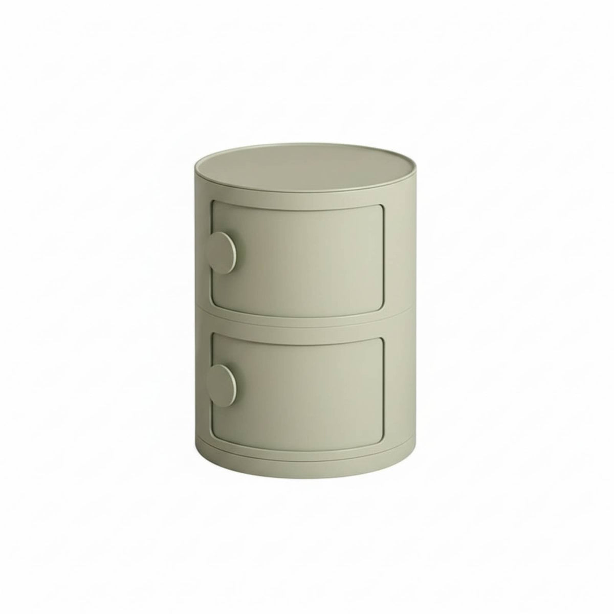 Round Storage Cabinet Space-Saving Cylindrical Bedside Table Small Stylish Storage Cabinet Multifunctional for Dorm Room