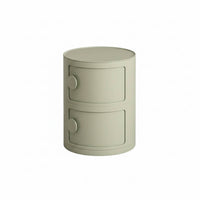 Round Storage Cabinet Space-Saving Cylindrical Bedside Table Small Stylish Storage Cabinet Multifunctional for Dorm Room