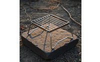 Portable Foldable Burner Stand Stable Mini Burner Rack Easy to Clean Pot Stand High-Temperature Resistant for Travel