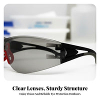 Gender-Neutral Anti-Splash Safety Eyewear High Clarity Lenses Clear Safety Glasses Windproof for Laboratory Workers, Cyclists
