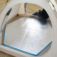 Camping Mat and Sleeping Mat for Tents, Hexagonal Floor Mat with Stakes and Storage Bag, Heavy Duty Ground Sheet, Waterproof Awning Carpet
