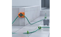 Wall-Mounted Hose Guide Mounting Holes Garden Hose Guide Outdoor Tool Orange Plastic Body