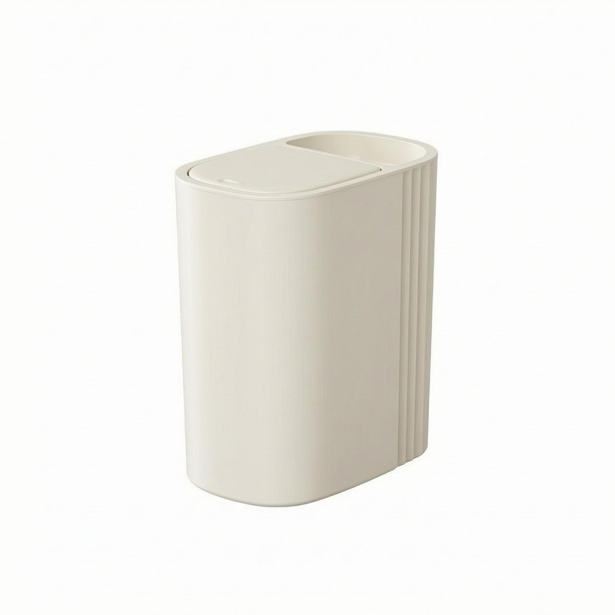 Slim Press Top Trash Can Open Storage Area Household Container