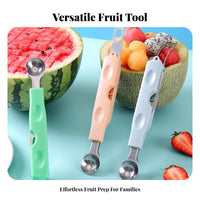 3 in 1 Fruit Baller Stainless Steel Water Fruit Spoon Tool Fruit Spoon Multifunctional Fruit Carving for Parties