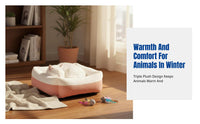 Cat Bed, Four Seasons, Winter Warm, Semi-Enclosed Pet Mat, Plush, Non-Slip Bottom, Cozy Sleeping Bed for Small Dogs and Cats