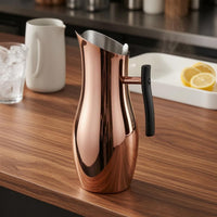 Stainless Metal Water Pitcher 2,000 Ml Side Handle Pitcher Single-Piece Drinkware