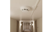 Hardwired Fire Alarm High Sensitivity Photoelectric Fire Alarm Ceiling Mount Fire Monitor Rapid Detection Home Safety Device