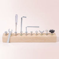 Wooden Screw Board with Tools Child-Centered Toy Safe for Playroom, Classroom