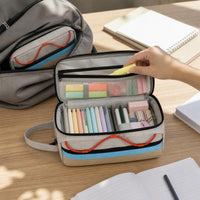 Large Capacity Mesh Transparent Pencil Case for Students