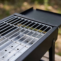 Foldable Charcoal BBQ Grill with Storage Rack for Outdoor Camping and Picnics