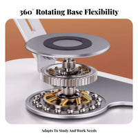 360-Degree Rotation Adjustable Reading Stand Transparent Panel Swiveling Reading Easel Multi-Functional Book Holder Hands-Hands-off Use for Students, Musicians, Study Room, Bedroom, Library, Kitchen