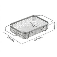 Retractable Draining Basket Kitchen Sink Drainer, 304 Stainless Steel Colander with Metal Handles, Vegetable Washing Basket for Food Processing