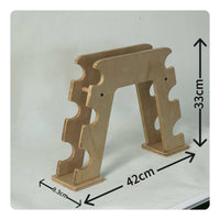 AShaped Dumbbell Rack Wooden Dumbbell Rack Vertical Organizer for Fitness Enthusiasts
