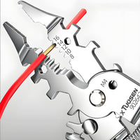 Built-in Voltage Tester Multifunction Wire Stripper Sharp Cutting Blade Folding Wire Stripper High Carbon Steel for Electricians