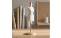 Teaching Dress Metal Support Rod Fashion Display Wooden Base Crafting Supply for Tailors