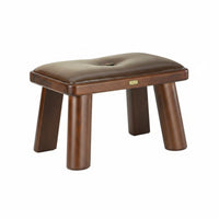 sturdy Wood Legs Upholstered Low Square Stool Multi-Purpose Upholstered Ottoman Soft Padded pad Footrest space-efficient Design for Homeowners, Adults, Children, Living Room, Entryway, Bedroom, Under Desk