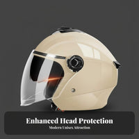 Double Visor Helmet 3C Certified Electric Bike Helmet Four-Season Guarding Headwear for Women, Commuters, City Riding