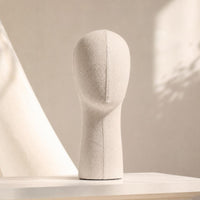 Decorative Linen Mannequin Head Sturdy Mannequin Head with Torso Sturdy Hat Display Stand Realistic for Hairpiece Makers, Boutiques, Studios