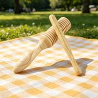 Ribbed Wooden Frog Croaker Natural Light Wood Frog Guiro Percussion Instrument Includes Striker