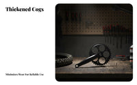 Mountain Bike Crankset Narrow Wide Cogs Square Taper Crankset Square Taper Crank Limb Set High-Strength Aluminum Alloy
