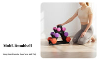 Space Saving Design Compact Dumbbell Holder Easy Assembly Steel Dumbbell Storage Stand Heavy Duty Tiered Weight Storage Stand Anti-Rust Finish for Women, Home Gym, Small Areas