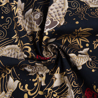 Japanese Style Koi Fish Cotton Fabric for DIY Clothing and Crafts