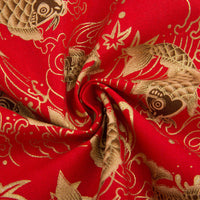 Japanese Style Koi Fish Cotton Fabric for DIY Clothing and Crafts