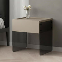 Minimalist Design Storage Cabinet with Drawers Multipurpose 2-Drawer Rounded Cabinet Nightstand for Homeowners, Renters, Students, Home, Apartment, Dorm Room, Office