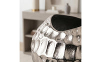 Crinkled Paper Shape Vase Hammered Texture Decorative Vase Narrow Base Home Decor for Flower Display