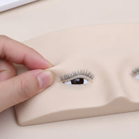 Eyelash Practice Board Three-Layer Eyelash Training Board Reusable Eyelids with Eyelashes for Beginners, Students