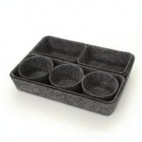 8 Pieces Felt Organizer Removable Felt Storage Box Soft-Sided for Dressers