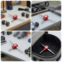 Portable Skate Tool with Bearing Puller Multi-Functional 3 in 1 Skate Tool Sturdy Heavy Duty for Skatepark